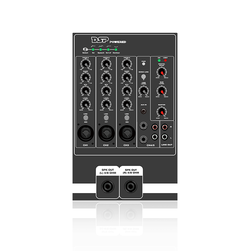 PL82DSP: 5-kanals med Bluetooth och TWS inuti 2.1CH Linear Array-högtalare ADAU1701-baserad DSP-funktionsmodul