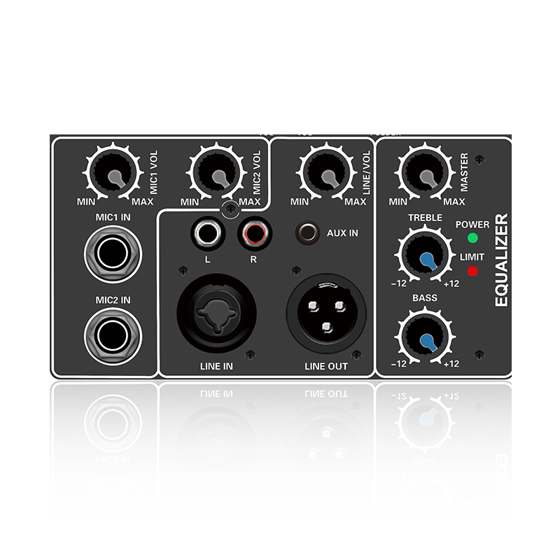 C210: Balanced Combo Jack Line input Diskant och Bas EQ Control Elektrisk frekvensdelning funktionsmodul