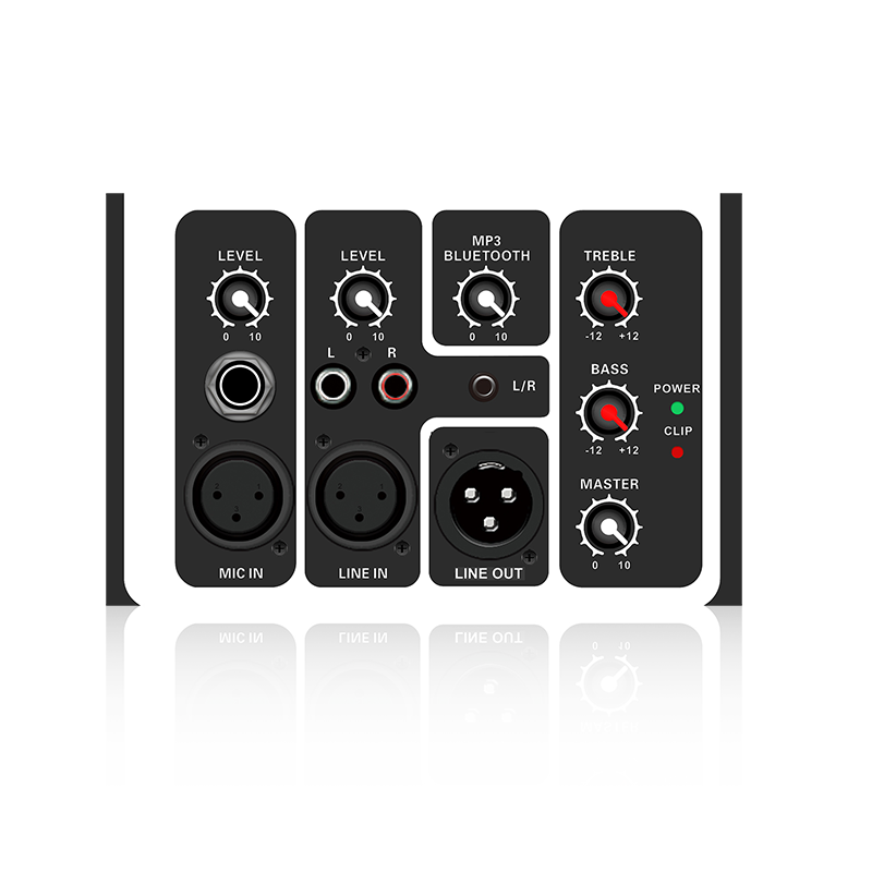 PL15: Single Mic och Line Input Mix Output Horisontell Analog Functinal Module för Klass AB-förstärkare