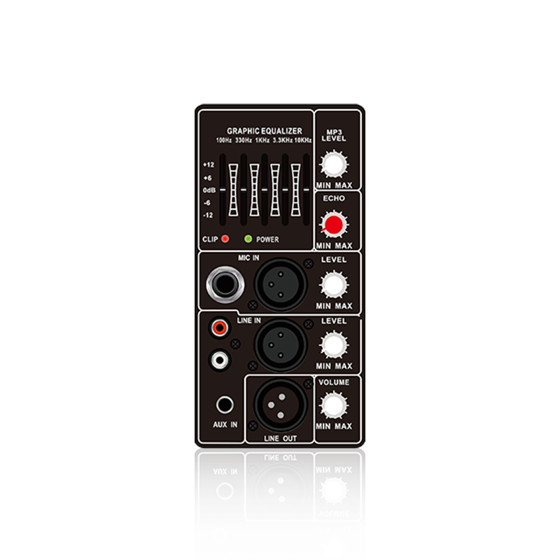 PL66: Single Mic Channel Input och Mic Echo Control Vertical Analog Functinal Module