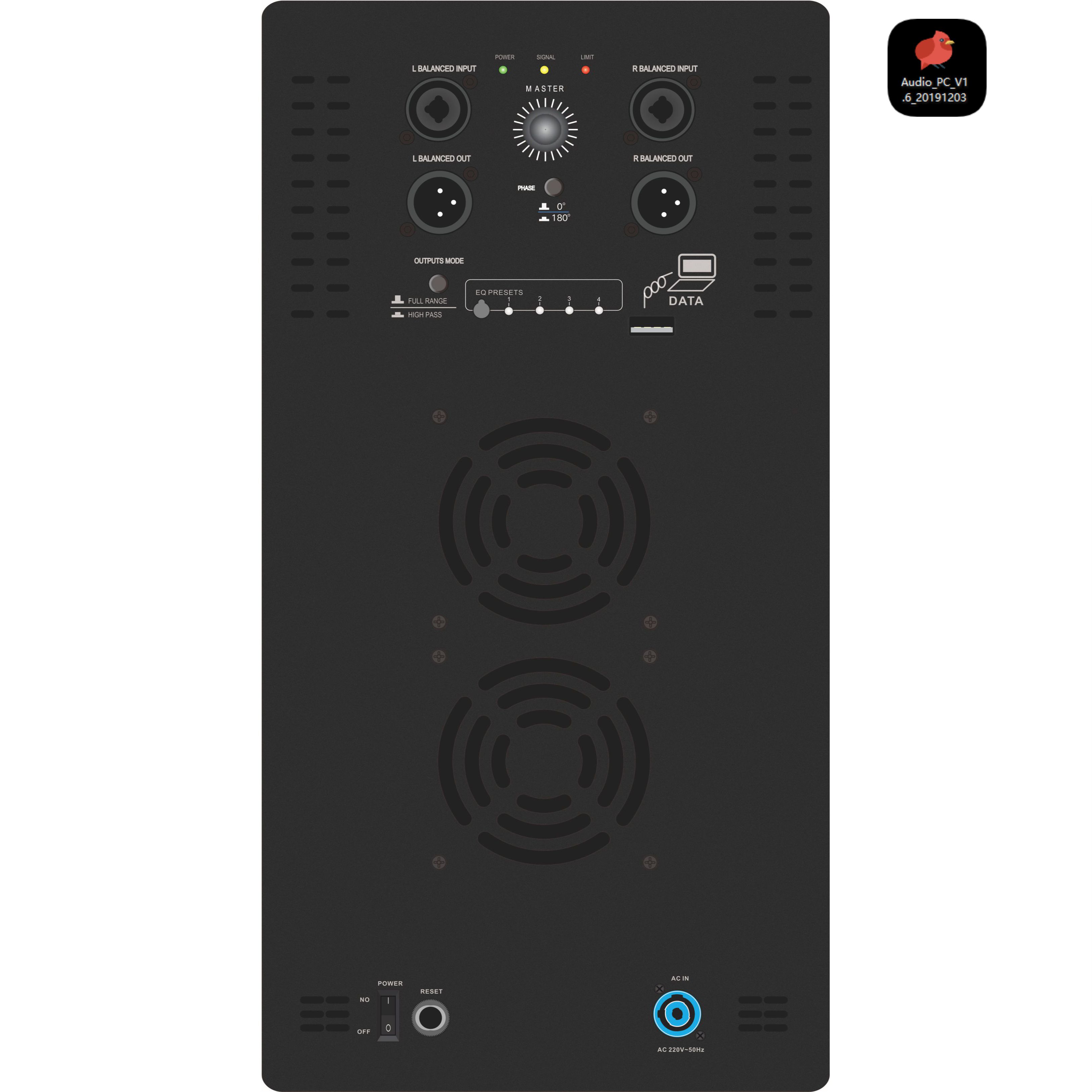 DSP1904SUB Powered Subwoofer System Förstärkare