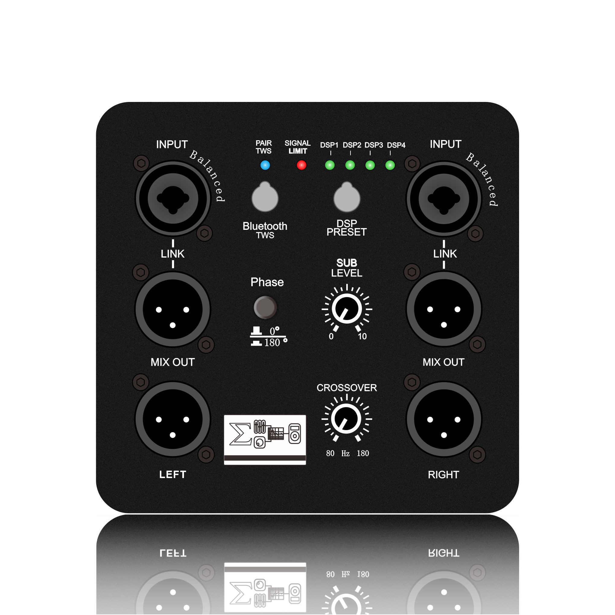 DSP1804: Multi DSP Rreset Tvåvägsutgång Subwoofer DSP funktionsmodul