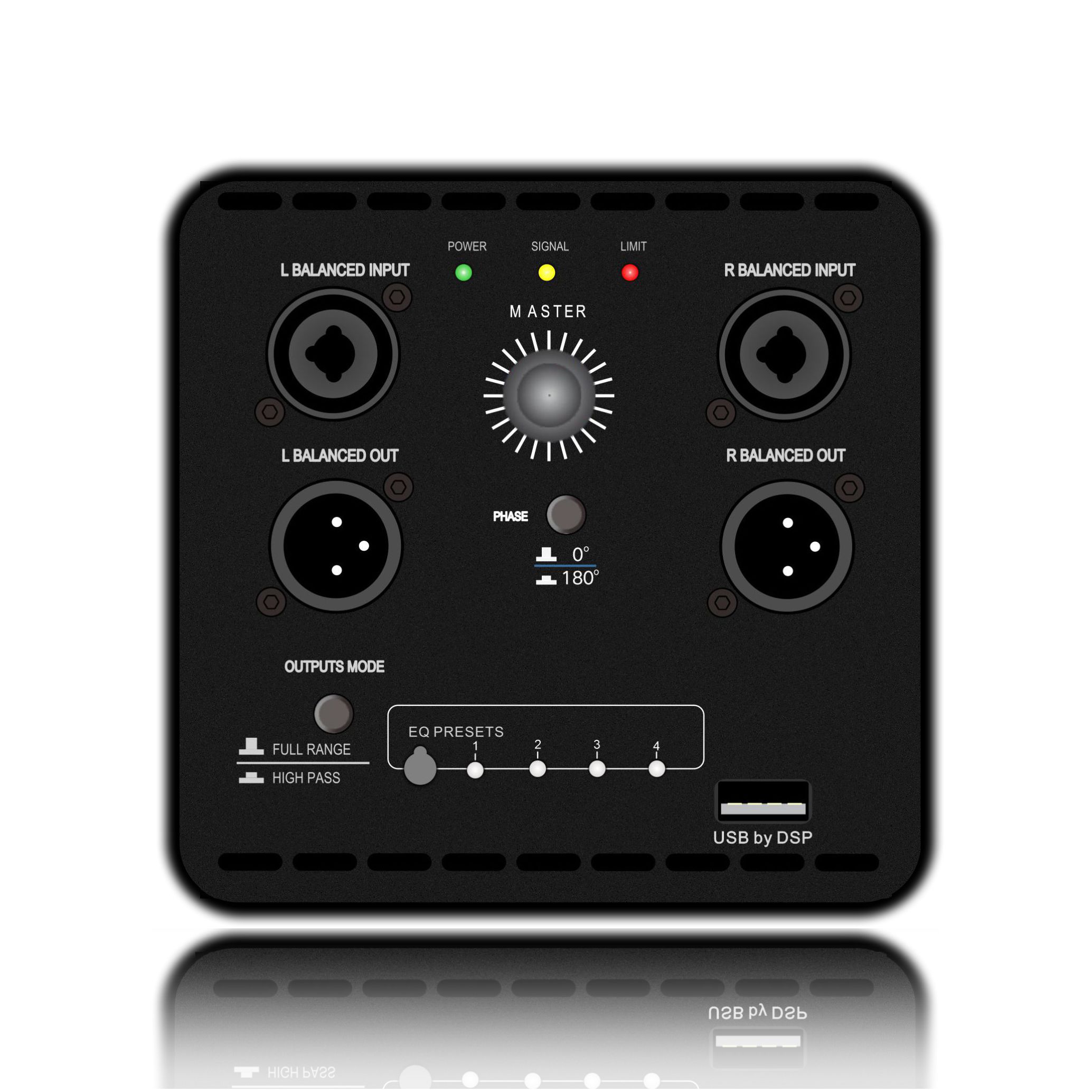 DSP1904: Samställbar med Professional PA Subwoofer