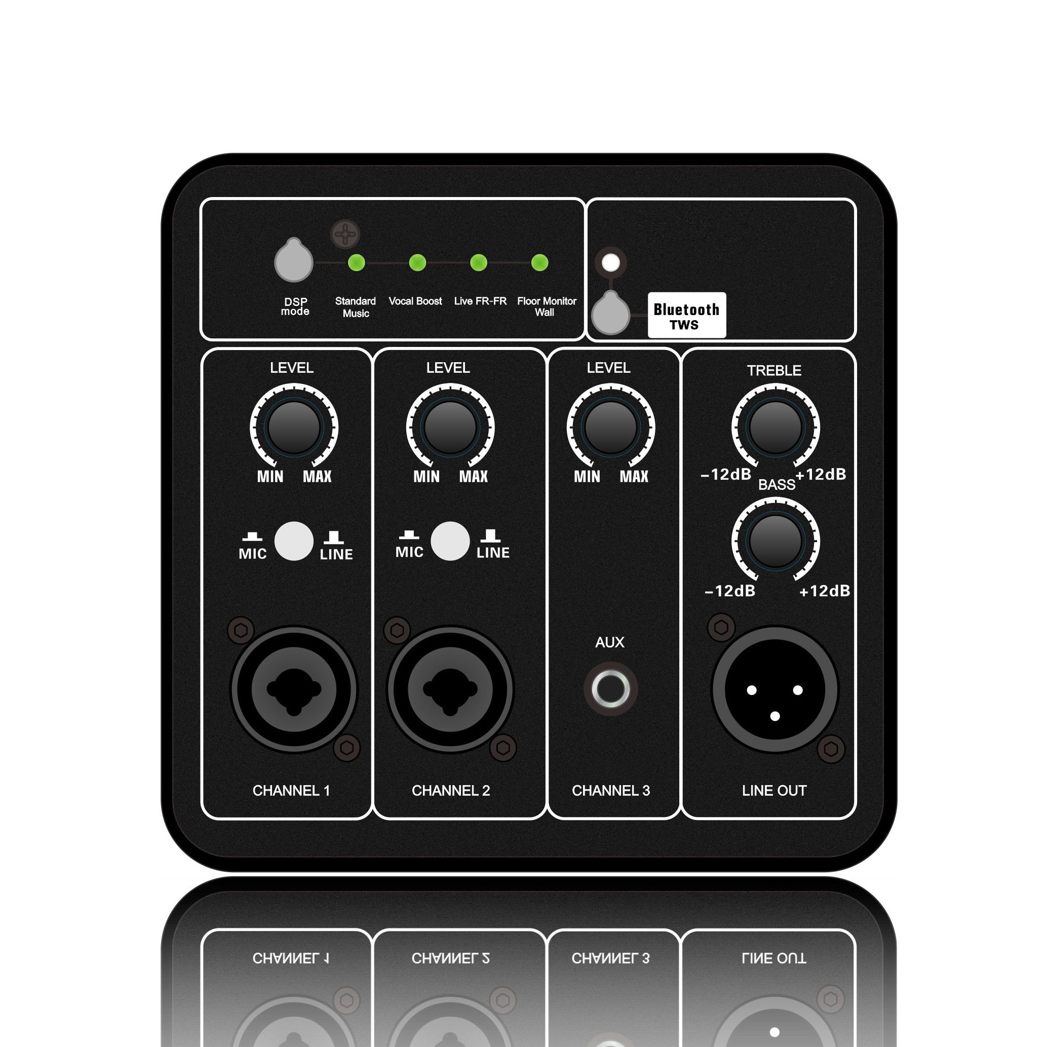 DSP1907: Bluetooth och TWS Inside Multi Channel Input ADAU1701 Baserad DSP funktionsmodul