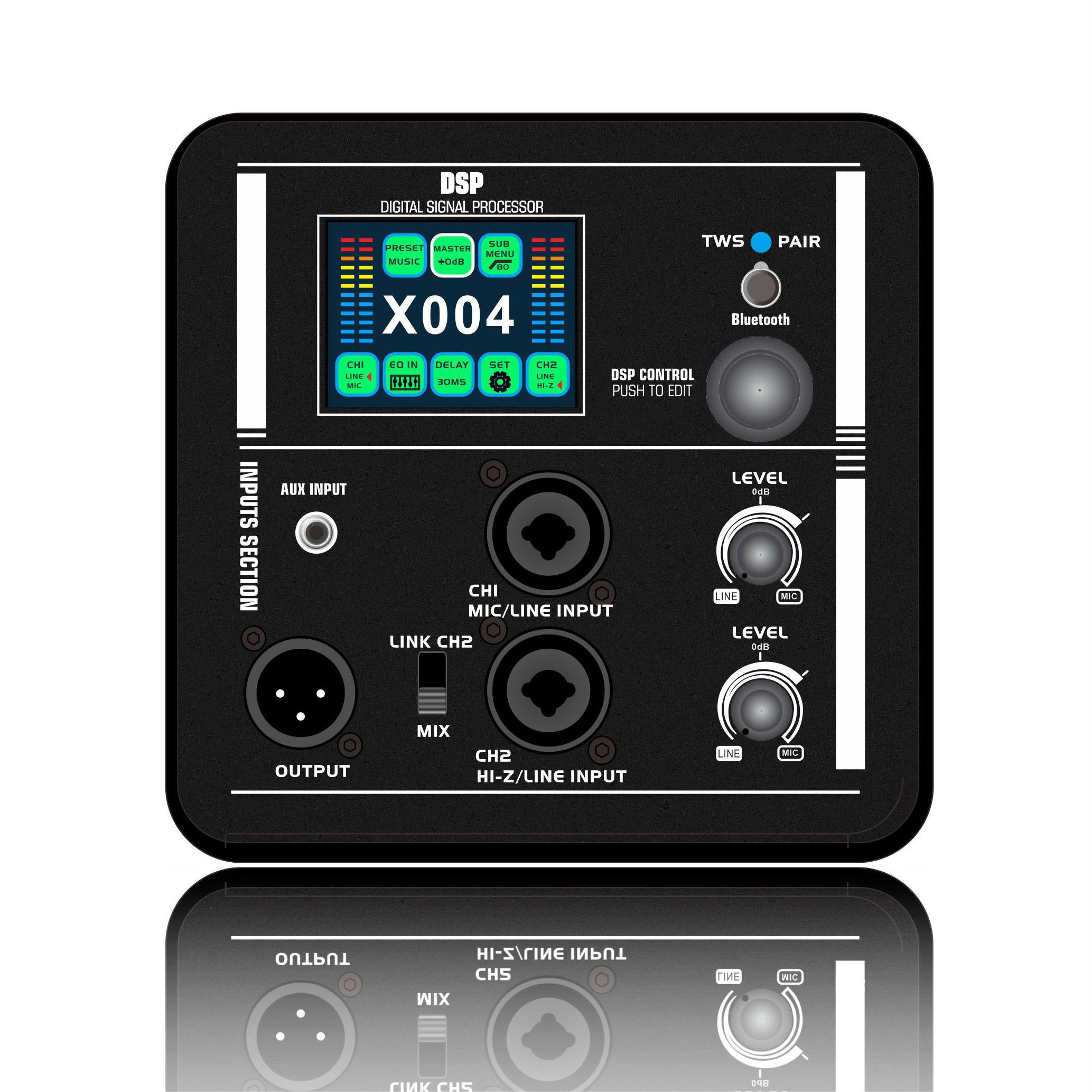 DSP2408: Ny färgskärmsdesign Hi-Z-kompatibel multifunktionell DSP-modul