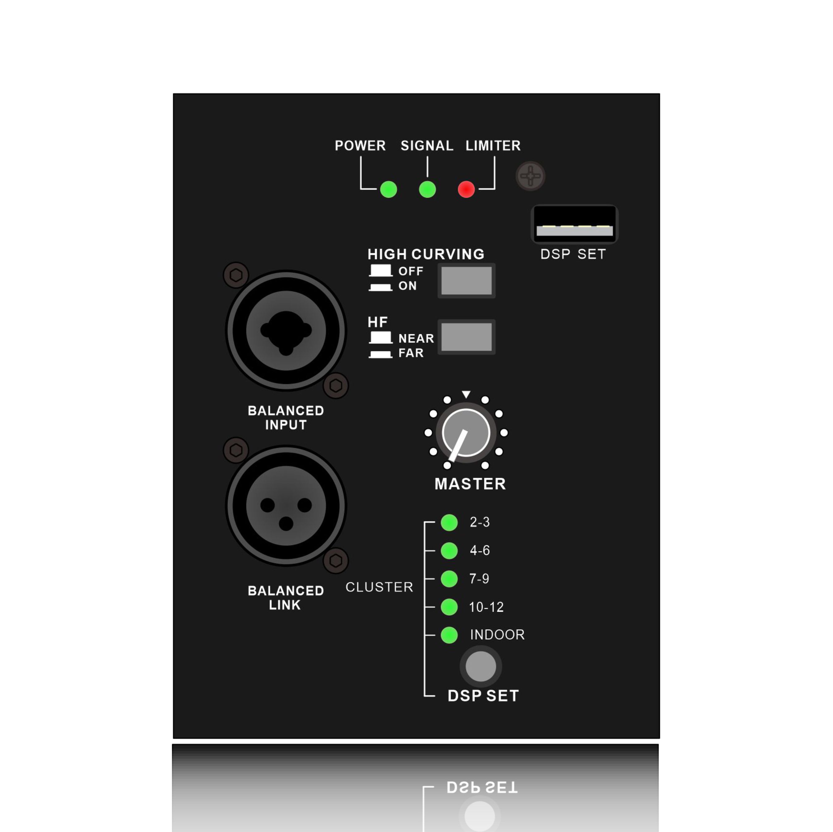 HLD10-A: Multi DSP Rreset mode Compact Professional line array system DSP funktionsmodul