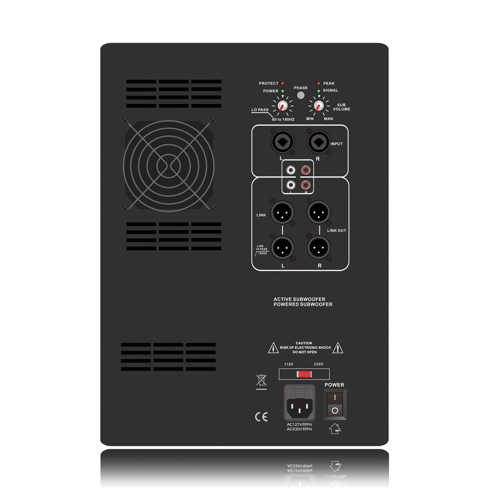 SUB18-2.1 Class AB Powered Subwoofer Förstärkare