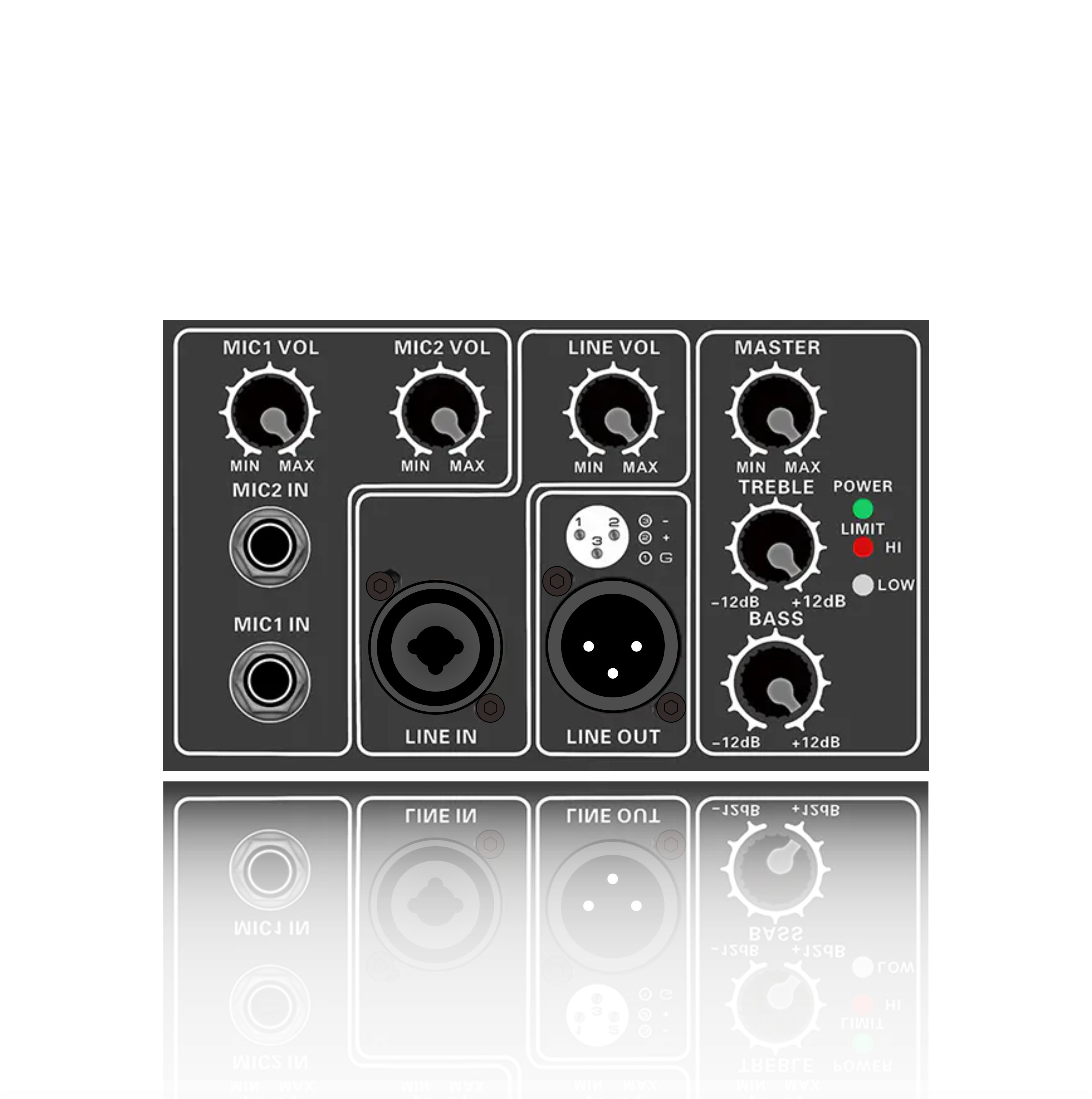 PL62: High and Low Limit 2 Channel Mic Input Electrical Frequency Division Funktionsmodul