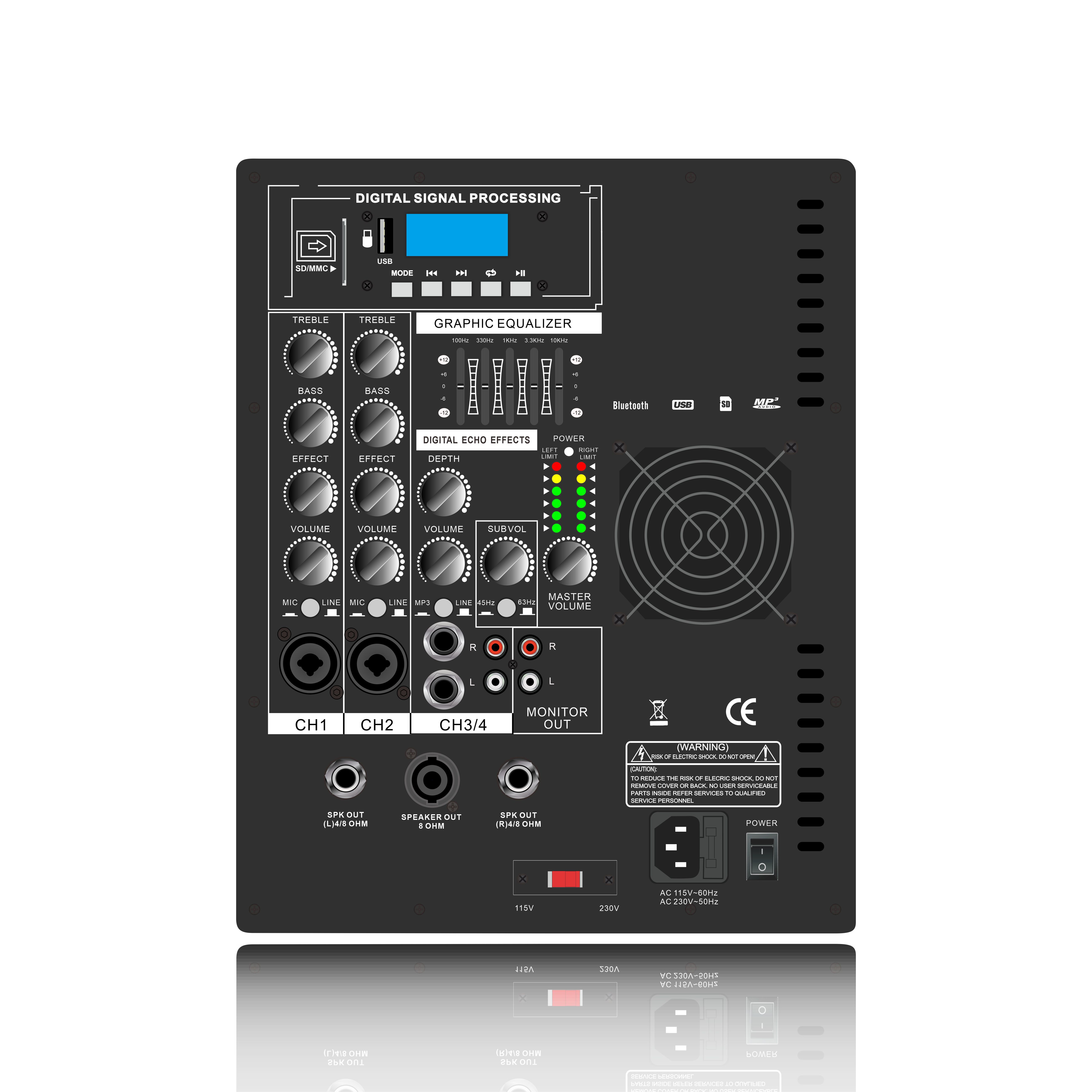 EON206SUB Line Array Speaker System Power Amplifier 2.1-2.2