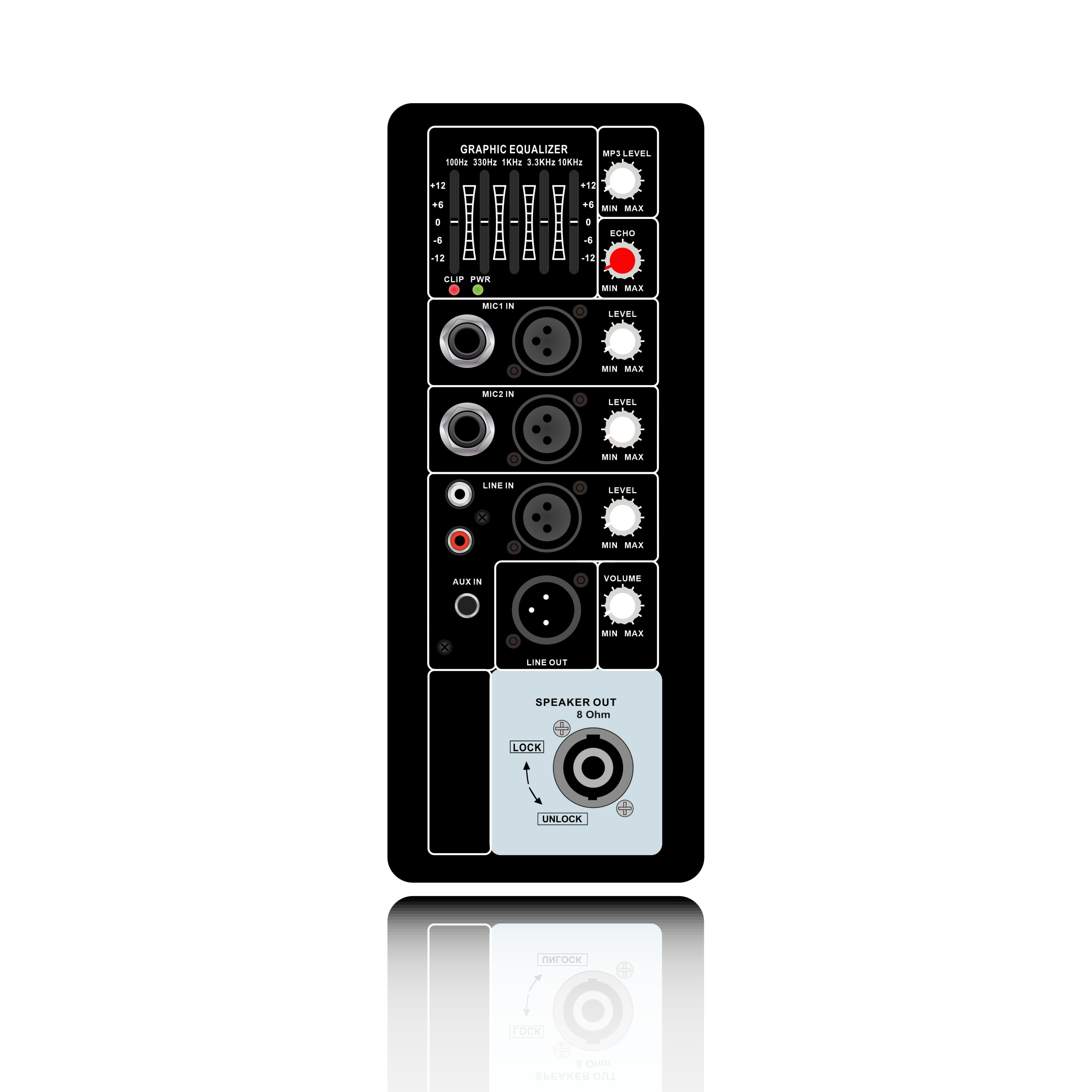 Klass AB PA System Högtalarförstärkare PL70
