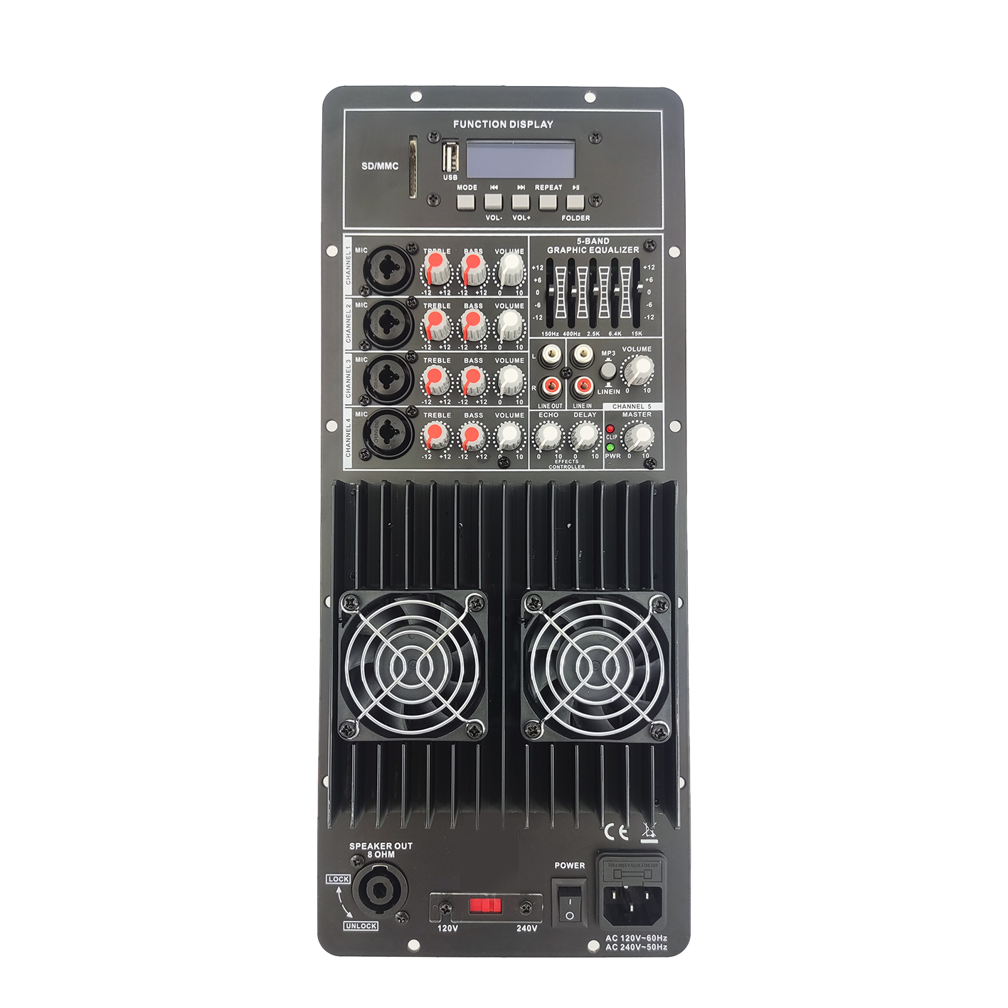 Klass AB Flerkanalig med equalizer PA Högtalarförstärkare PL83