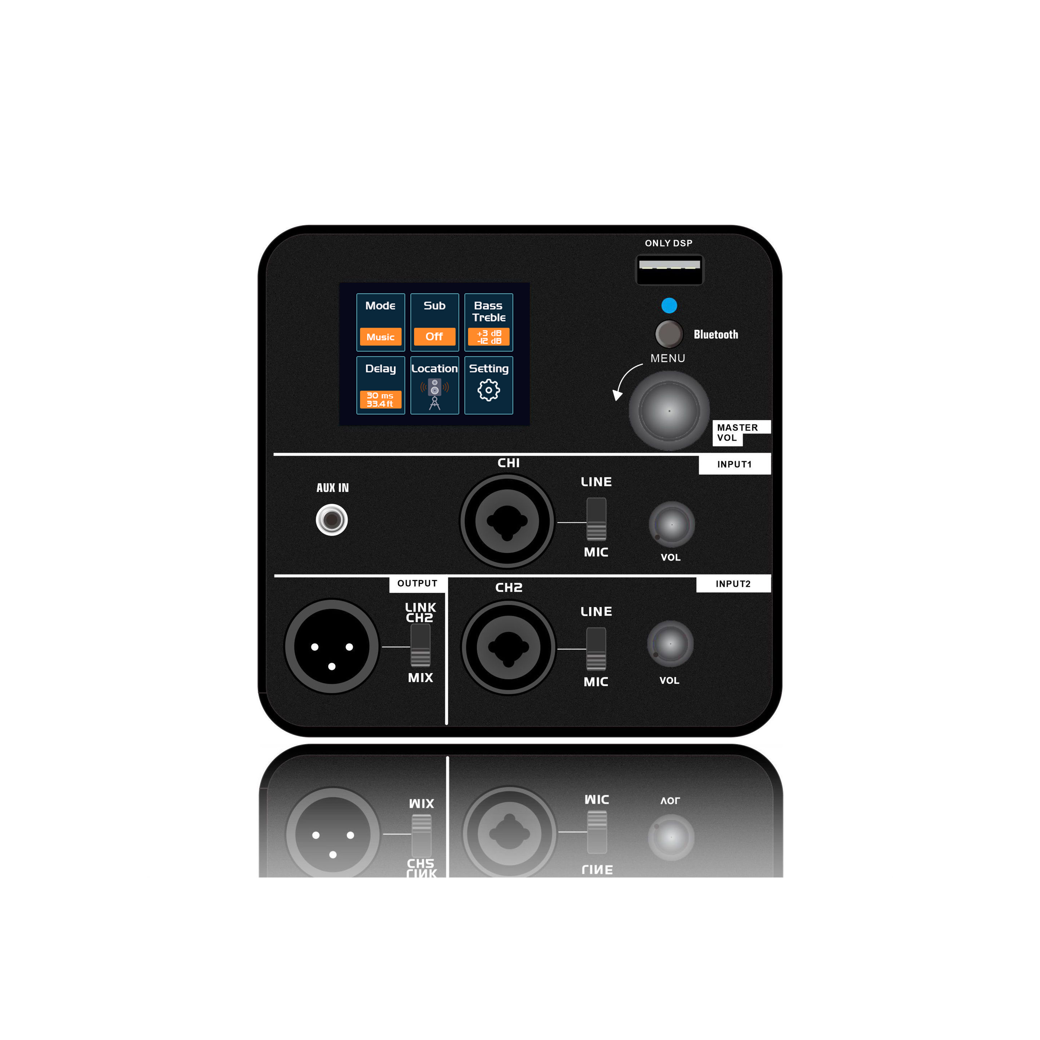 DSP2406 Färgskärm Full-range Active Speaker Amplifier