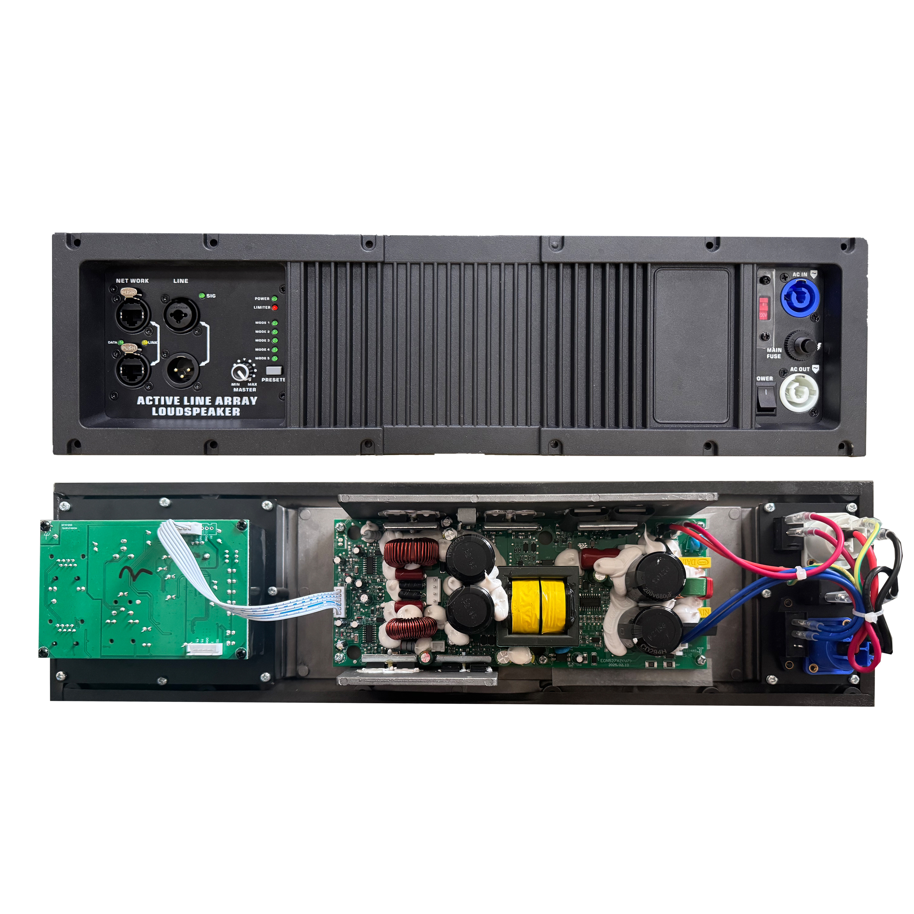 HG485-212 Active Line Array System-förstärkare med RJ45-kontakter